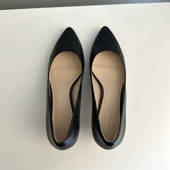 NWOT Cole Haan Black Leather 45mm Pump size 8 - Picture 5 of 6
